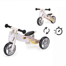 Hooga Toddler First Trike and Balance Bike 2-in-1 Design - Unicorn