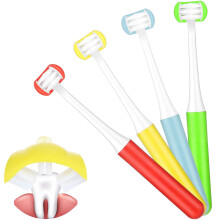 4 Pieces Autism Toothbrush for Special Needs Soft Wrap-Around Training Tooth Brush, Gentle Clean Tooth to Completely Cover The Toothbrush