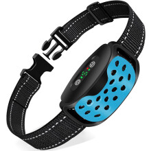 (Blue) Anti Barking Dog Collars,Vibration & Beep Modes Harmless Training Dog Collar for Small Medium Large Dogs No Bark Collar Rechargeable IP67 Waterproof