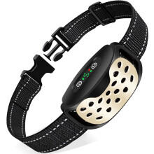 (Gold) Anti Barking Dog Collars,Vibration & Beep Modes Harmless Training Dog Collar for Small Medium Large Dogs No Bark Collar Rechargeable IP67 Waterproof