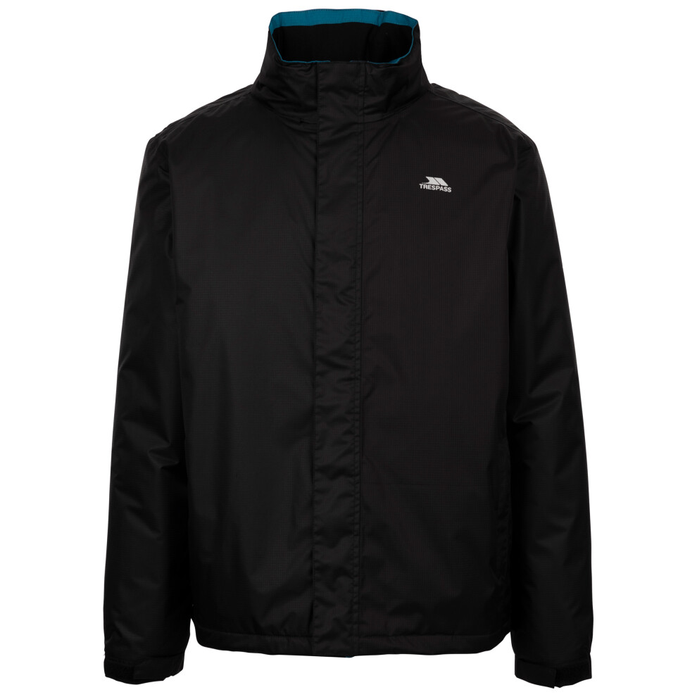 (L, Black) Trespass Mens Padded Jacket With Hood Farmcott