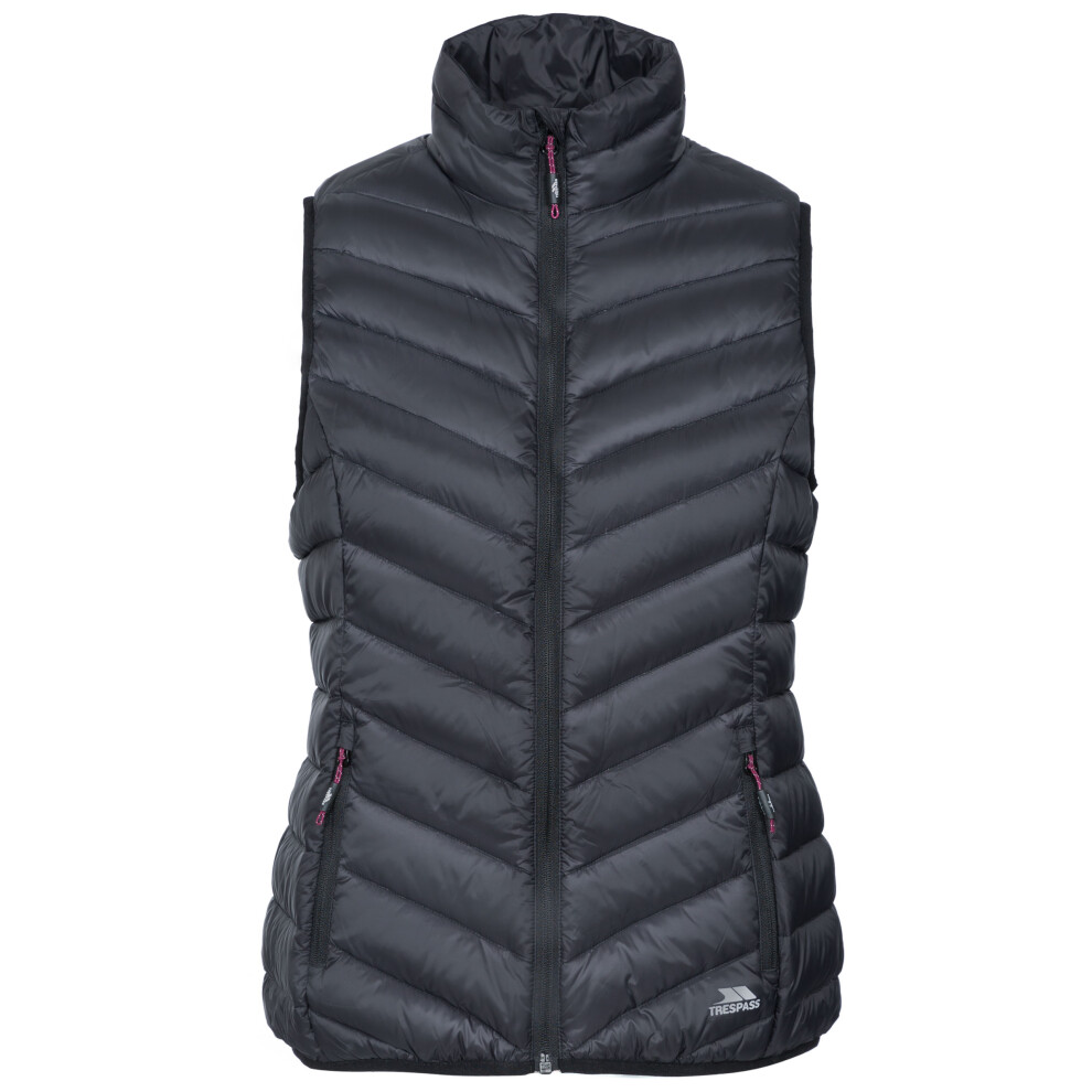 (12, Black) Trespass Womens Gilet Bodywarmer Down Filled Giana