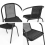 (4PCS) Stackable Garden Chair Waterproof PE Material 6