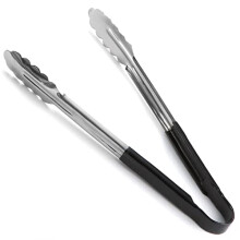 (Blue, 12") Chabrias Ltd 12" Utility Kitchen Tongs Cooking Tongs Stainless Steel Colour Coded Serving Tongs
