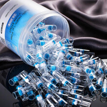 (Blue) 100Pcs Disposable Tobacco Cigarette Filter Smoking Reduce Tar Filtration Cleaning Holder