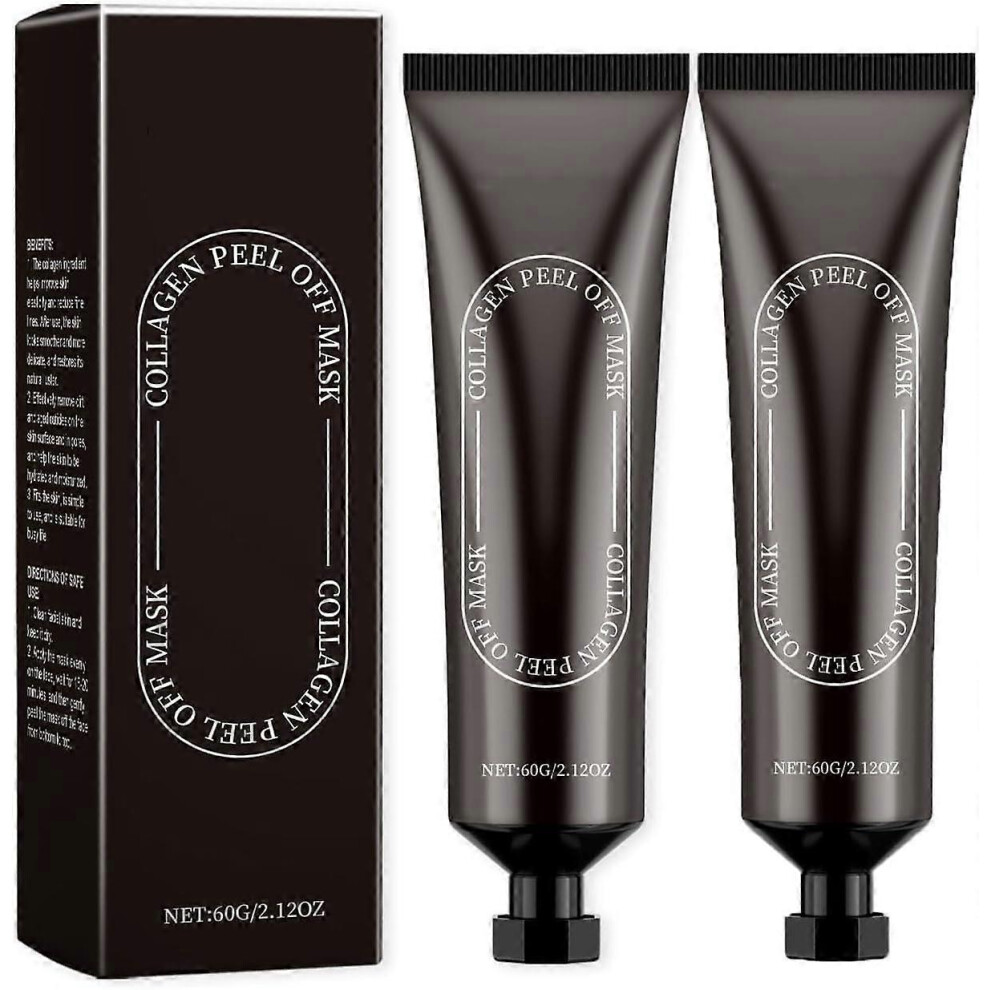 (2pcs) Hydrolyzed Collagen Reverse Peel Off Facial Mask Gently Clean Pores, Firm Skin, Moisturizing Hydrating Mask for Women Men