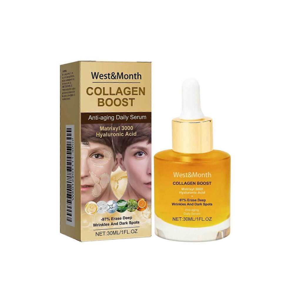 (3pcs) Collagen Boost Anti-Aging Serum, Collagen Peptide Anti-Wrinkle Serum, Collagen Face Serum For Skin Tightening & Lift, Plump & Firm Sagging Skin