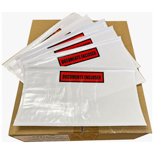 100 x A6 Printed (112 x 162mm) Document Enclosed Wallets 1
