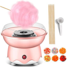 Cotton Candy Machine,Homemade Cotton Candy Maker for Birthday Party,Christmas Gift for Kids,Portable Candy Floss Machine with 10 Cones and Sugar Scoop