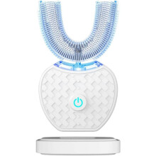 (White) Ultrasonic Toothbrush, Automatic 360 Ultrasonic Electric Toothbrush, Cold Tooth Whitening Instrument Automatic Toothbrush, Electric Sonic Toothbrush