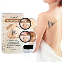 (1 Set) Tattoo Cover Up Makeup Waterproof, Tattoo Concealer, Body and Leg Skin Concealer Set, Suitable for Scars, Spots, Vitiligo, 2 Colors