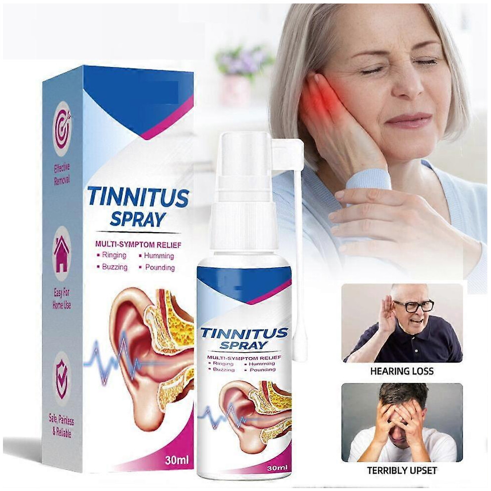 (2pcs) Tinnitus Relief Spray, Tinnitus Relief for Ringing Ears, Ear Ringing Relieving for Hearing Loss Clogged Ear Relief, Ear Noise Spray, Herbal Tin
