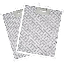 2Pcs Cooker Hood Filter Replacement,Aluminium Alloy Universal Extractor Fan Filters with 5-Layer Aluminum,Metal Grease Filter,320x260mm