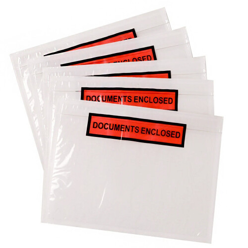 1000 x A7 Printed (100 x 112mm) Document Enclosed Wallets