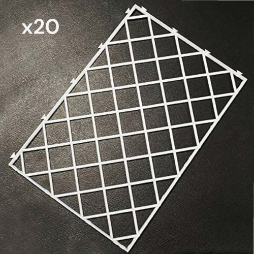 Glass Stacking Mats, White (x20)
