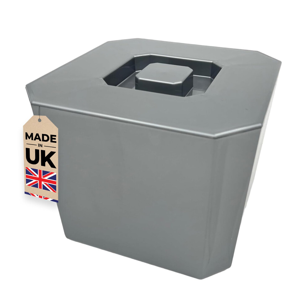Chabrias Ltd 6 Litre Octagonal & Double Walled Insulation Ice Bucket With Lid Silver