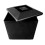 5 Litre Square Plastic Ice Bucket With Lid Double Walled Insulation Black 8