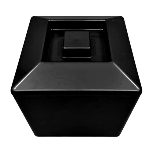 5 Litre Square Plastic Ice Bucket With Lid Double Walled Insulation Black 2