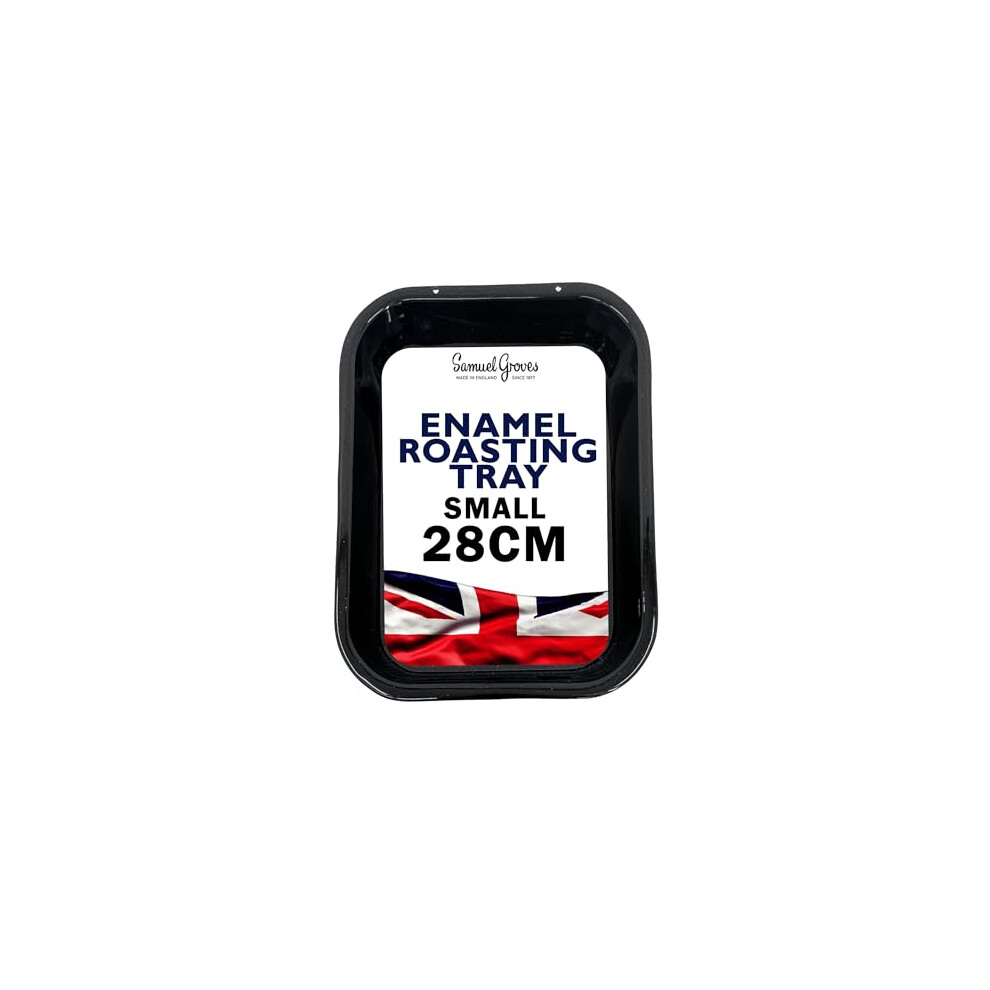Samuel Groves Vitreous Enamel Roasting Tin, Small (28cm)