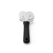 Firm Grip Double Pastry Cutter - 2-in-1 Tool for Pastry Shaping, Crimping, and Pizza Cutting