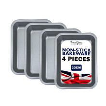 4 x Non-Stick Single Portion Tray (23cm)