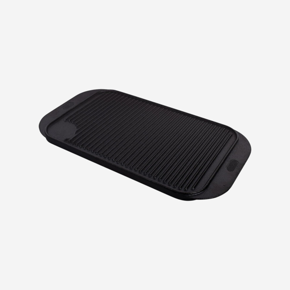 Chabrias Ltd Professional Cast Iron Reversible Griddle Tray 48Cm X 26Cm