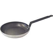 (26cm) Chabrias Professional Heavy Duty Non Stick Frying Pan 4mm Aluminium - Black/Silver Made in England