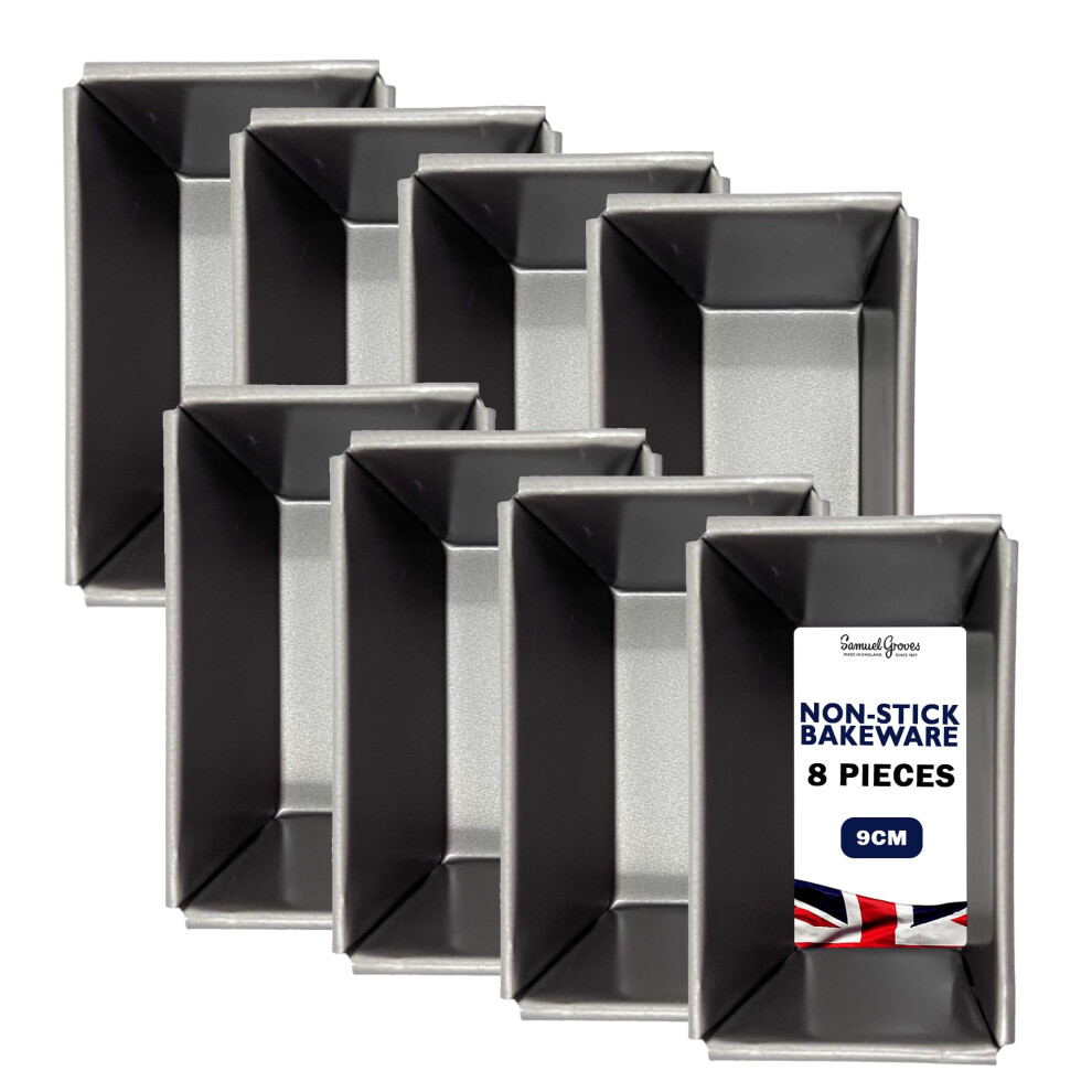 12 x Non-Stick Mini Loaf Pan (9cm)