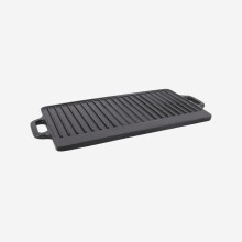 Pro Cast Iron Griddle with Handle, 50.5 x 23.5cm