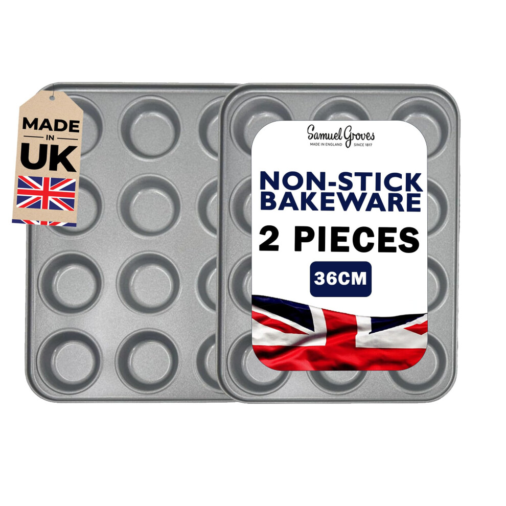 2 x 12 Hole Yorkshire Pudding / Cake Tray (36cm)