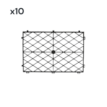 Glass Stacking Mats, Black (x10)