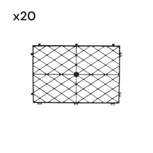 Glass Stacking Mats, Black (x20)