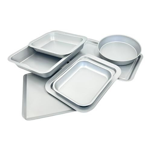 (13" Medium Roasting Pan) Chabrias Professional Silver Non Stick Bakeware with ILAG Ultimate Coating UK Made 2