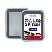 2 x Non-Stick Single Portion Tray (23cm)