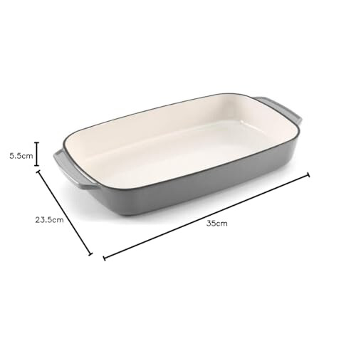 Samuel Groves - Enamel Cast Iron Rectangular Roaster (35cm) 2