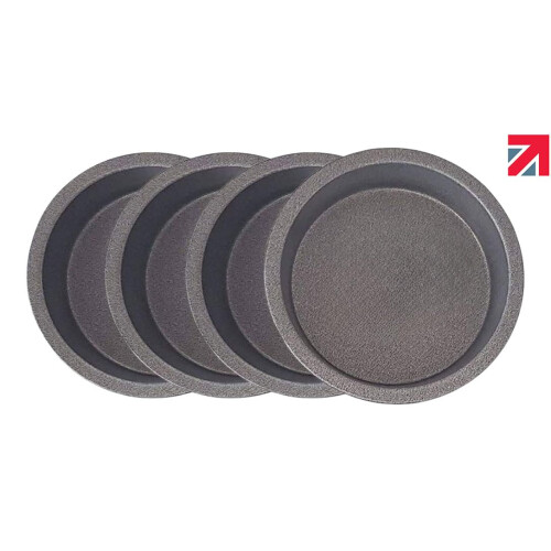 4 x Non-Stick Deep Round Pie Tin (4.5 inch) 2
