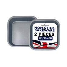 2 x Non-Stick Square Sandwich Cake Tin (25cm)