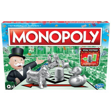 Jeu de soci t familial Monopoly pour 2 6 joueurs et enfants partir de 8 ans. Comprend 8 jetons ( dition Vote des jetons).