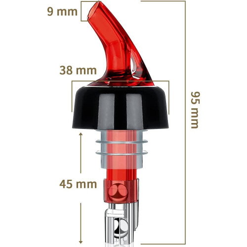 Econo-Pour Red, Pack of 6 (50ml) 2