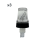 4-in-1 Plastic Speed Pourer, Thimble, Shot Glass, Dust Cap (x3) 2