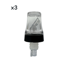 4-in-1 Plastic Speed Pourer, Thimble, Shot Glass, Dust Cap (x3)