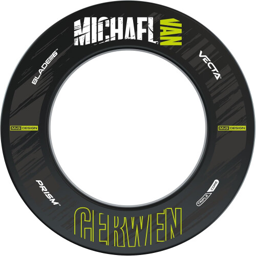 winmau Michael Van Gerwen Dartboard With Surround and Darts Set 2