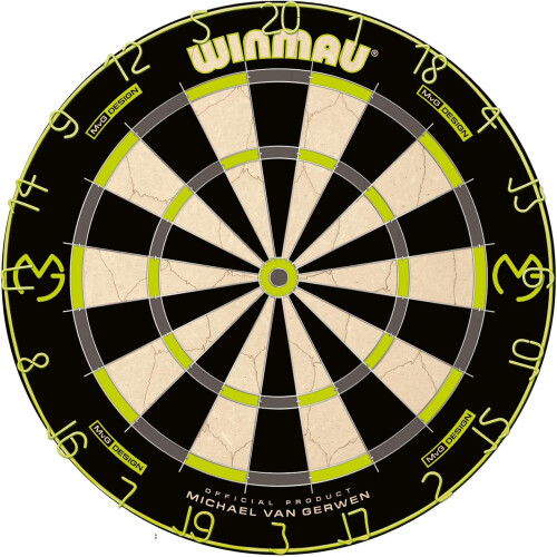 winmau Michael Van Gerwen Dartboard With Surround and Darts Set 1