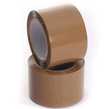 6 x Brown Low Noise 50mm x 66m Parcel Sealing Packaging Tape