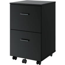Panana Mobile File Cabinet with 2 Drawers, Wooden Small Filing Cabinet Office Cabinet Rolling File Cabinet Under Desk Mobile Filing Organizer