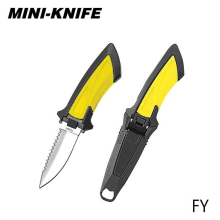 (Flash Yellow) TUSA FK10 Mini BC Dive Knife (Pointed Tip)
