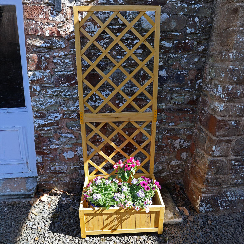 Actiasgear - Large Wooden Garden Lattice Planter