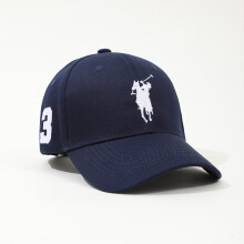 (navy blue) Polo Cap Baseball Cap Sport Classic Hat Big Pony Rider Leisure Embroidery No. 3