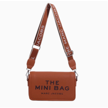 (brown) Fashion Trend Letter Small Square Bag Hundred Solid Colours Shoulder Crossbody Women's Bag
