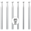 6 peças de brocas redondas de 2,3 mm - brocas de fio de haste de 3/32 polegadas para fabricação de lapidação 1